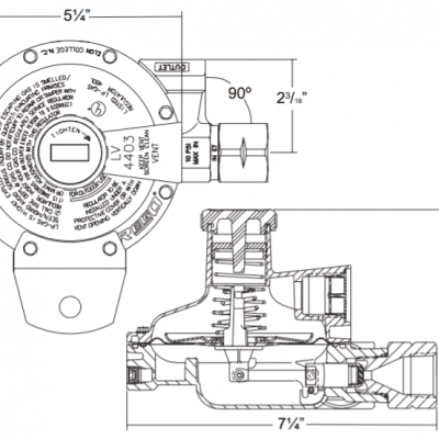 VAN ĐIỀU ÁP THẤP ÁP REGO LV44LV4403B66RA